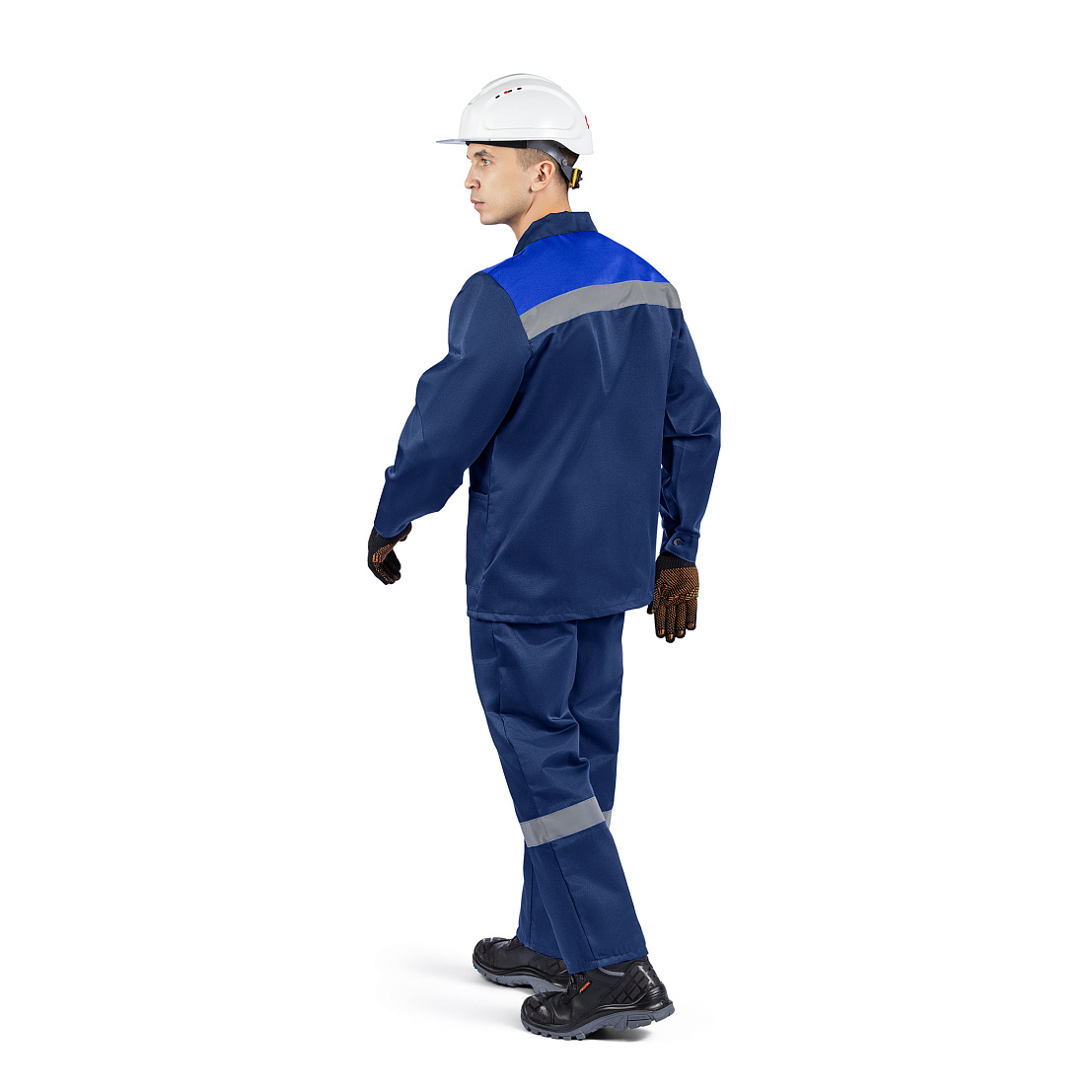 Костюм муж. СТАНДАРТ СОП, куртка/брюки, тк.смесовая, т-синий/василек