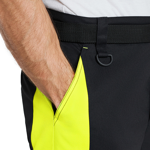 Костюм НАРМАДА (куртка/брюки) черный/лайм, тк.смесовая, муж.