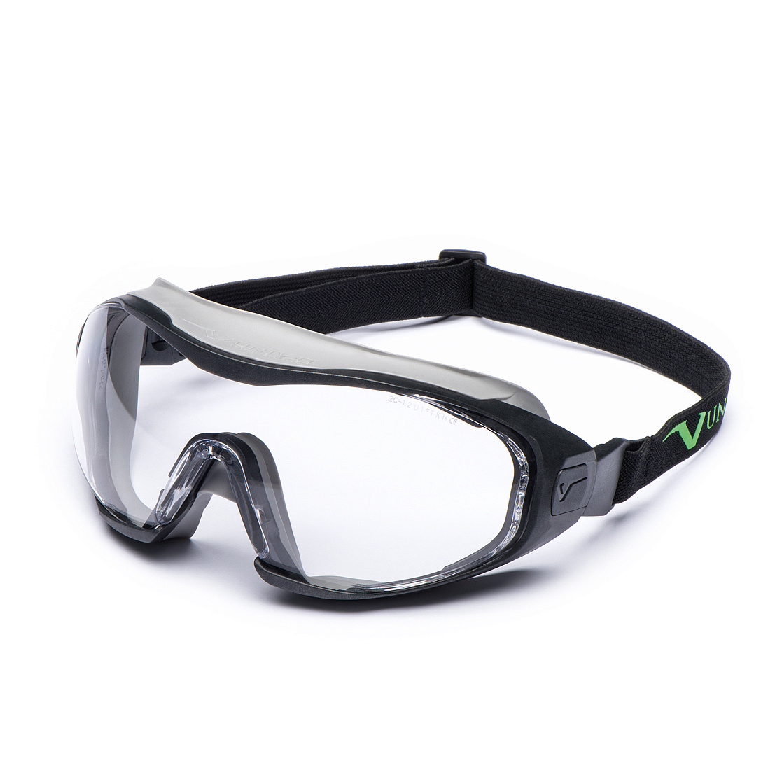 Очки закрытые Univet 6X1.00.00.00, прозрачная линза, непрям. вент, (РС), ТПЭ обтюр, KN 