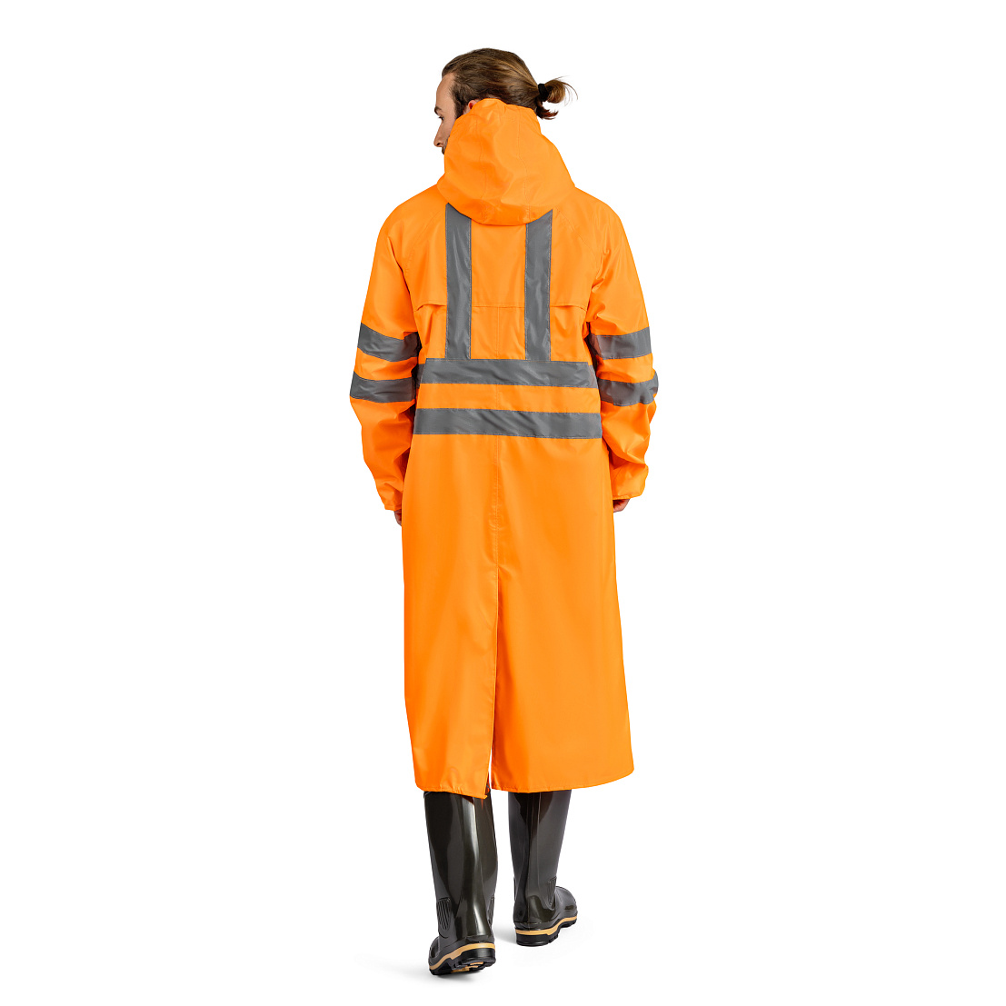 Плащ влагозащитный сигнальный повышенной видимости Экстра Вижн оранжевый