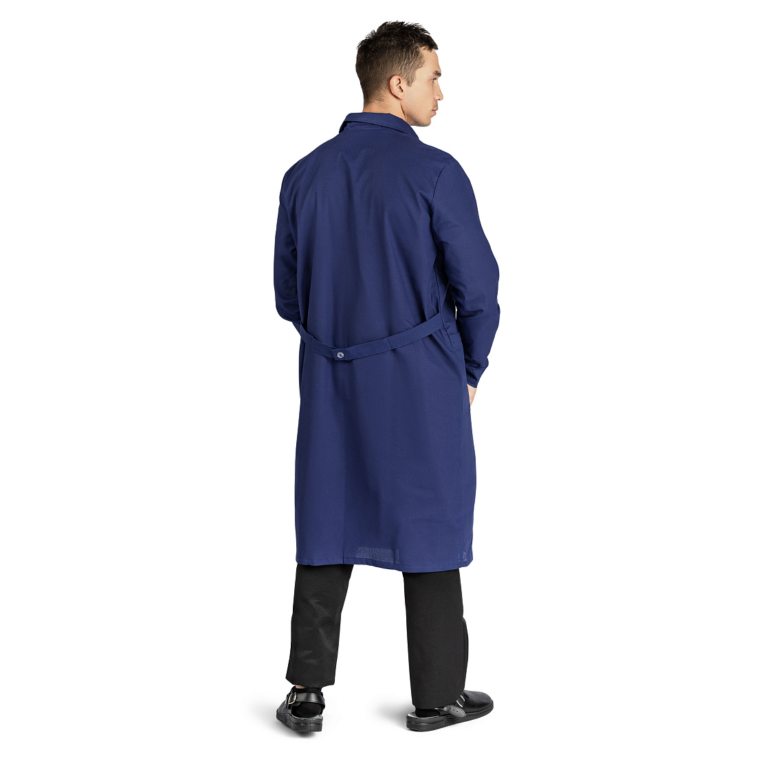 Халат рабочий мужской, тк. бязь ГОСТ, т.-синий