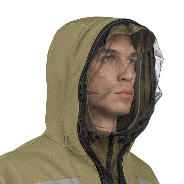 Костюм противоэнцефалитный МастАнтиБайт комфорт (куртка/брюки) хаки, 100% хб с ВО