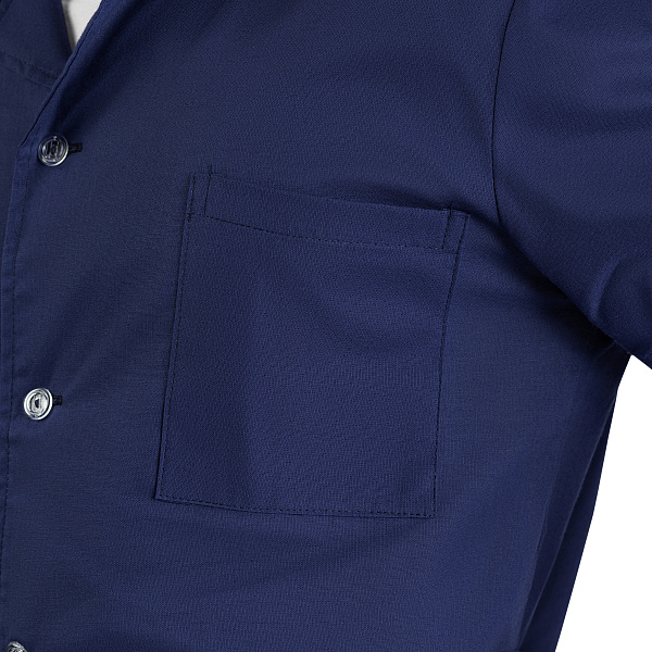 Халат рабочий мужской, тк. бязь ГОСТ, т.-синий