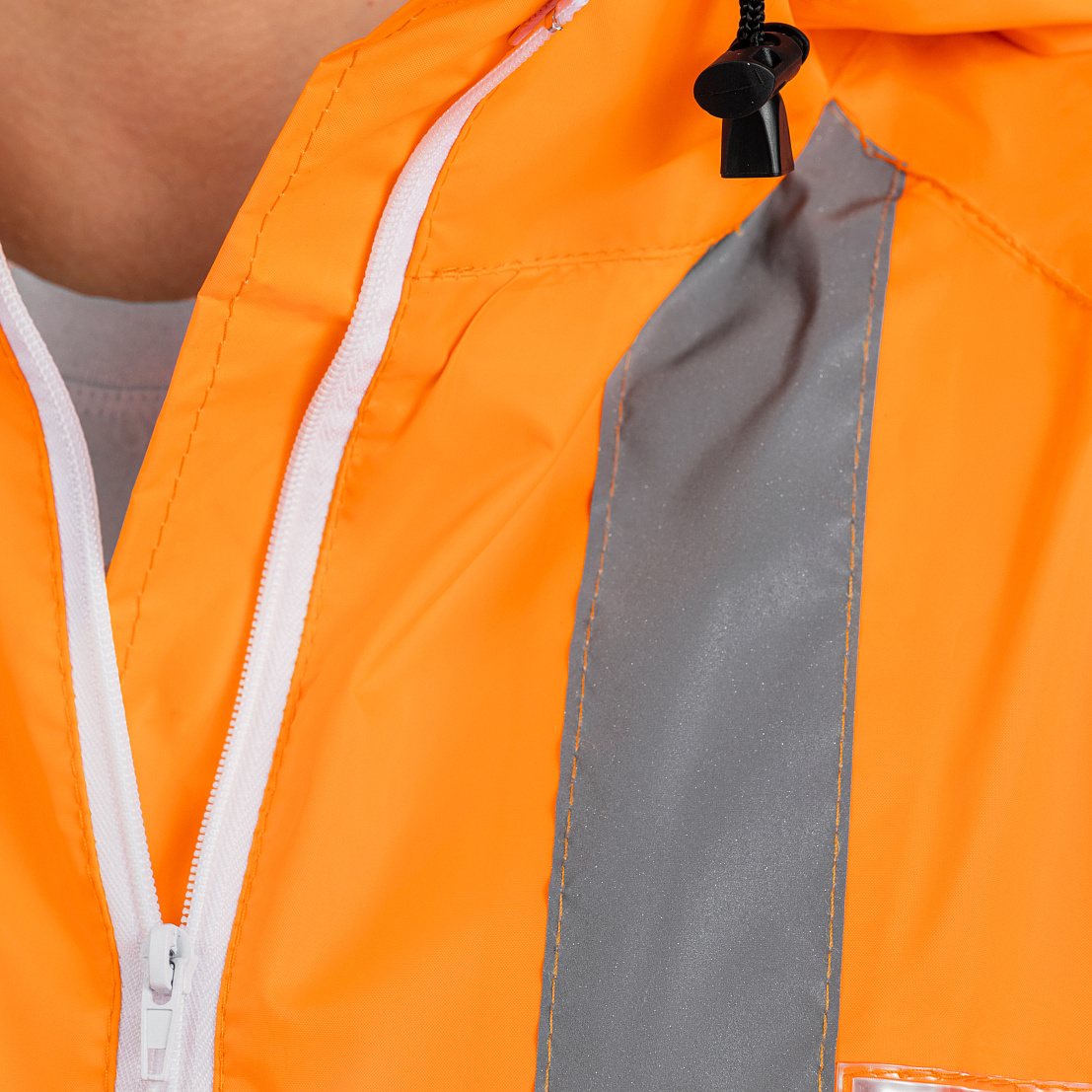 Плащ влагозащитный сигнальный повышенной видимости Экстра Вижн оранжевый