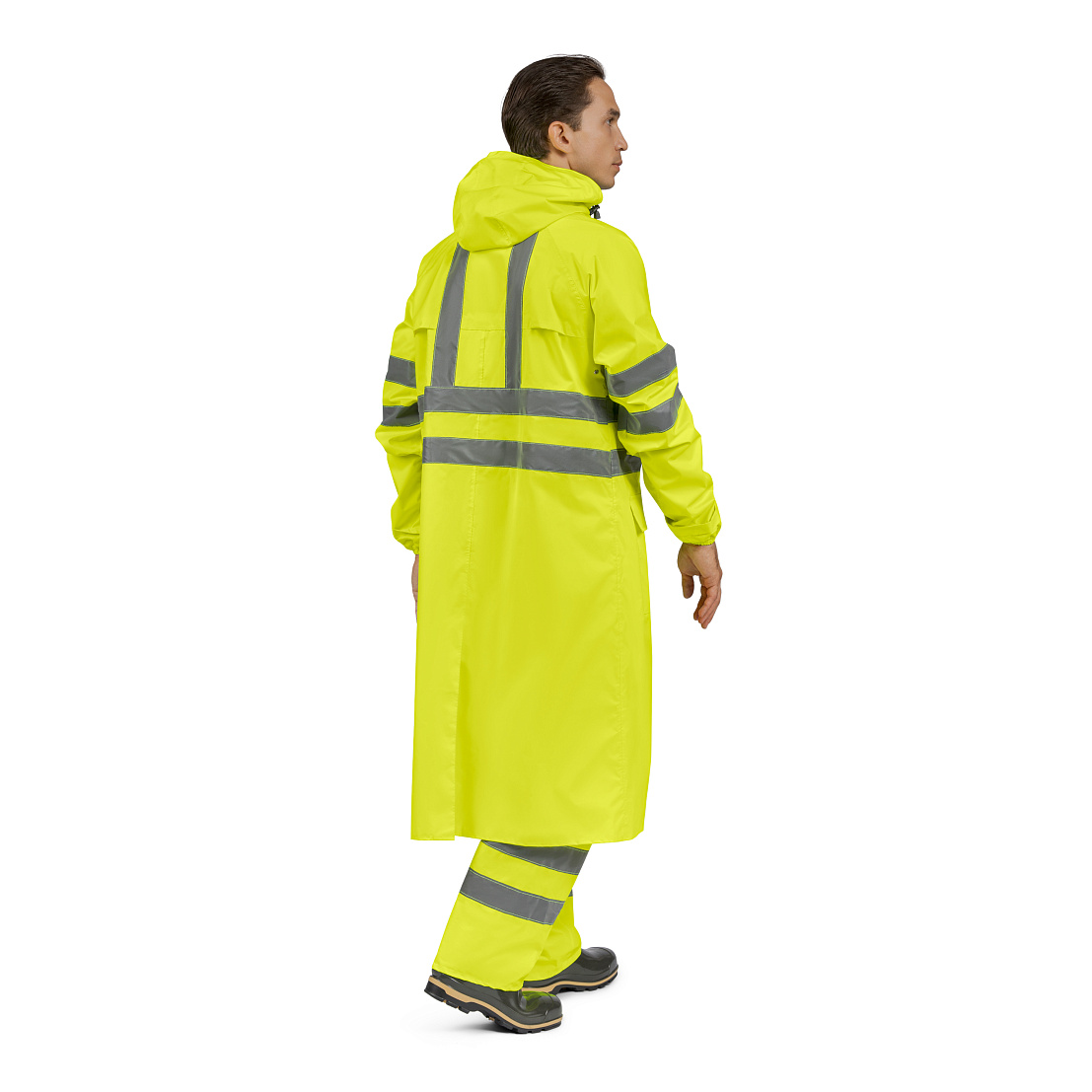 Плащ влагозащитный сигнальный повышенной видимости Экстра Вижн лимонный