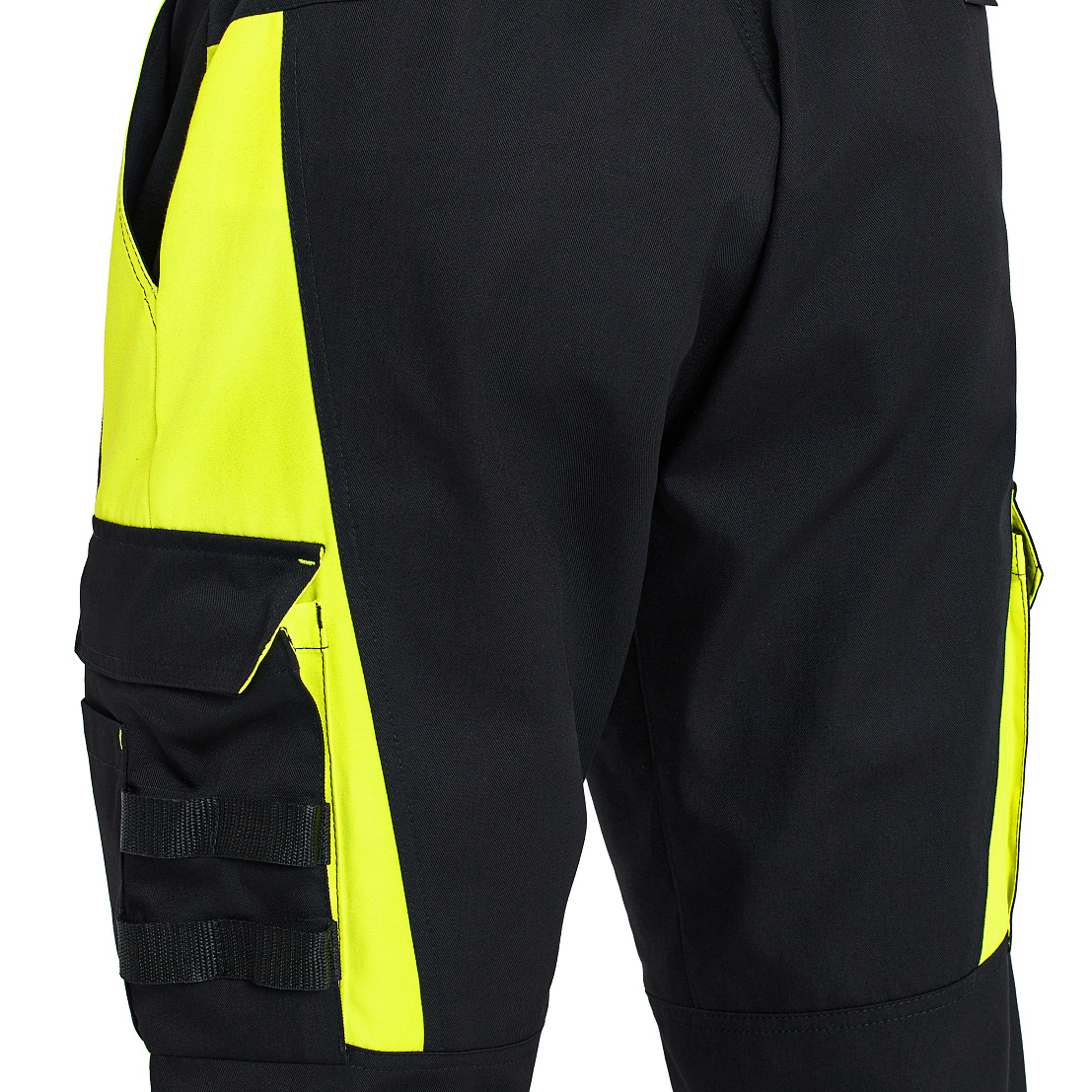 Костюм НАРМАДА (куртка/брюки) черный/лайм, тк.смесовая, муж.