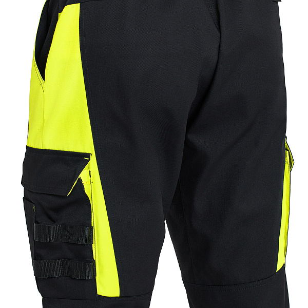 Костюм НАРМАДА (куртка/брюки) черный/лайм, тк.смесовая, муж.