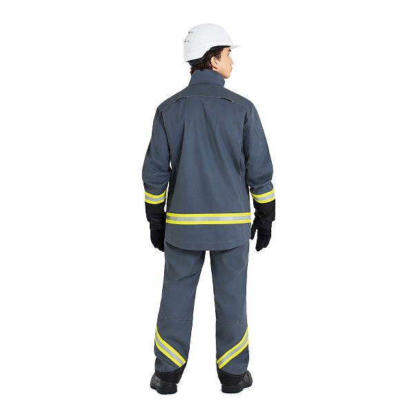 Костюм МастОйл (куртка/брюки) 1кл.защиты, серый/чёрный, тк.смесовая, муж. 