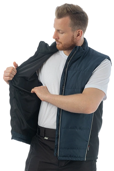 Жилет утепленный BRODEKS KW101, синий/черный