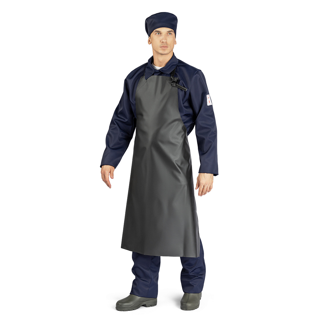 Фартук КЩС, тип Б, черный, прорезиненный