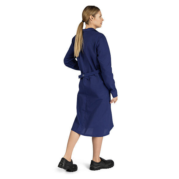 Халат рабочий женский, тк. бязь ГОСТ, т.-синий