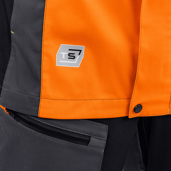 Костюм КОНДА (куртка/брюки), т-серый/оранжевый/черный, тк.смесовая, муж.