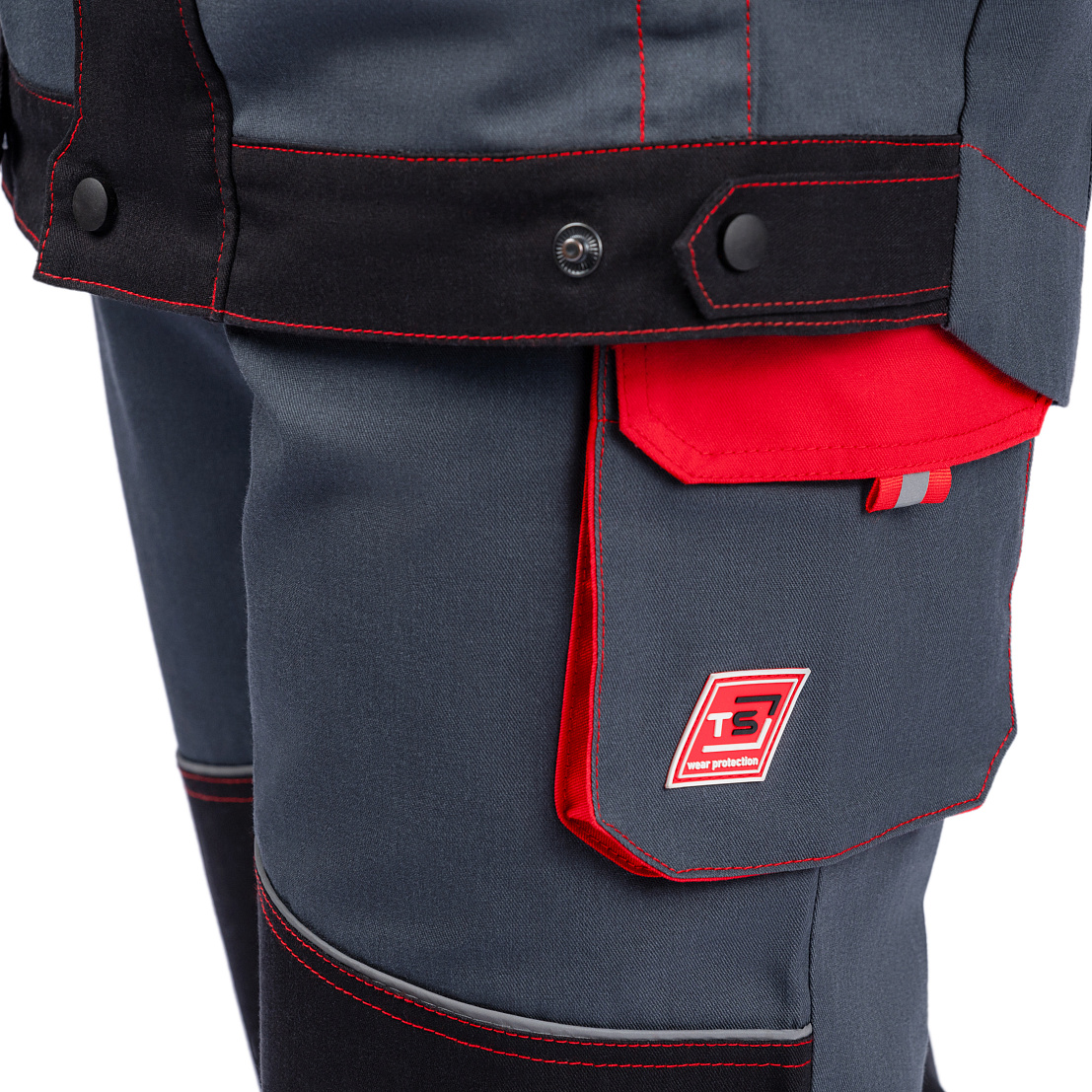 Куртка РЕЙН, т-серый/черный/красный, тк.смесовая, муж.