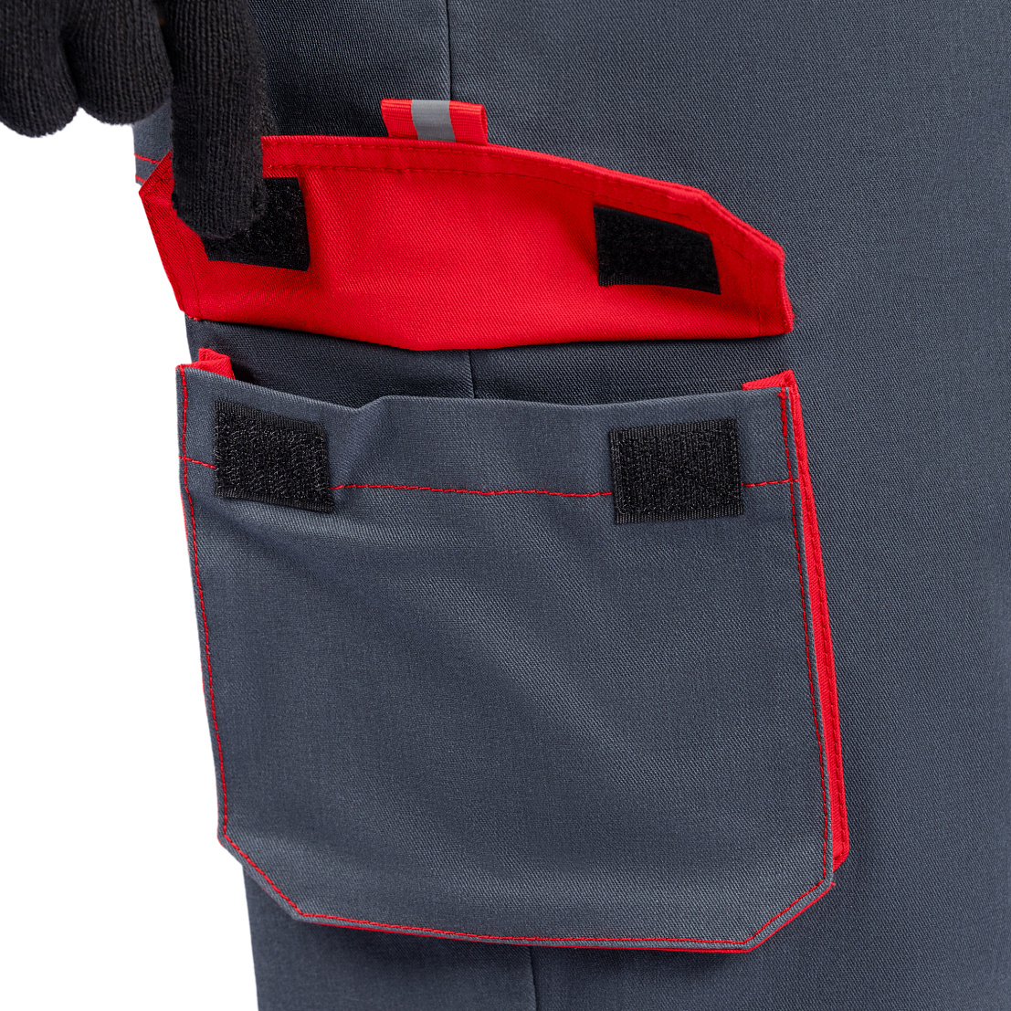 Брюки РЕЙН, т-серый/черный/красный, тк.смесовая, муж.