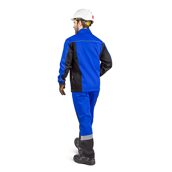 Костюм ВЯТКА (куртка/пк) василек/черный, тк.смесовая. муж.