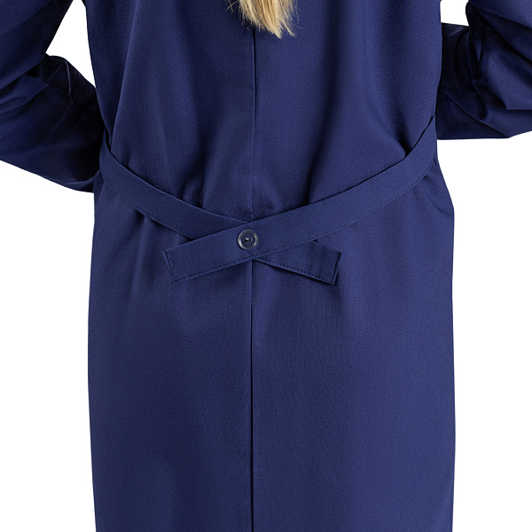 Халат рабочий женский, тк. бязь ГОСТ, т.-синий