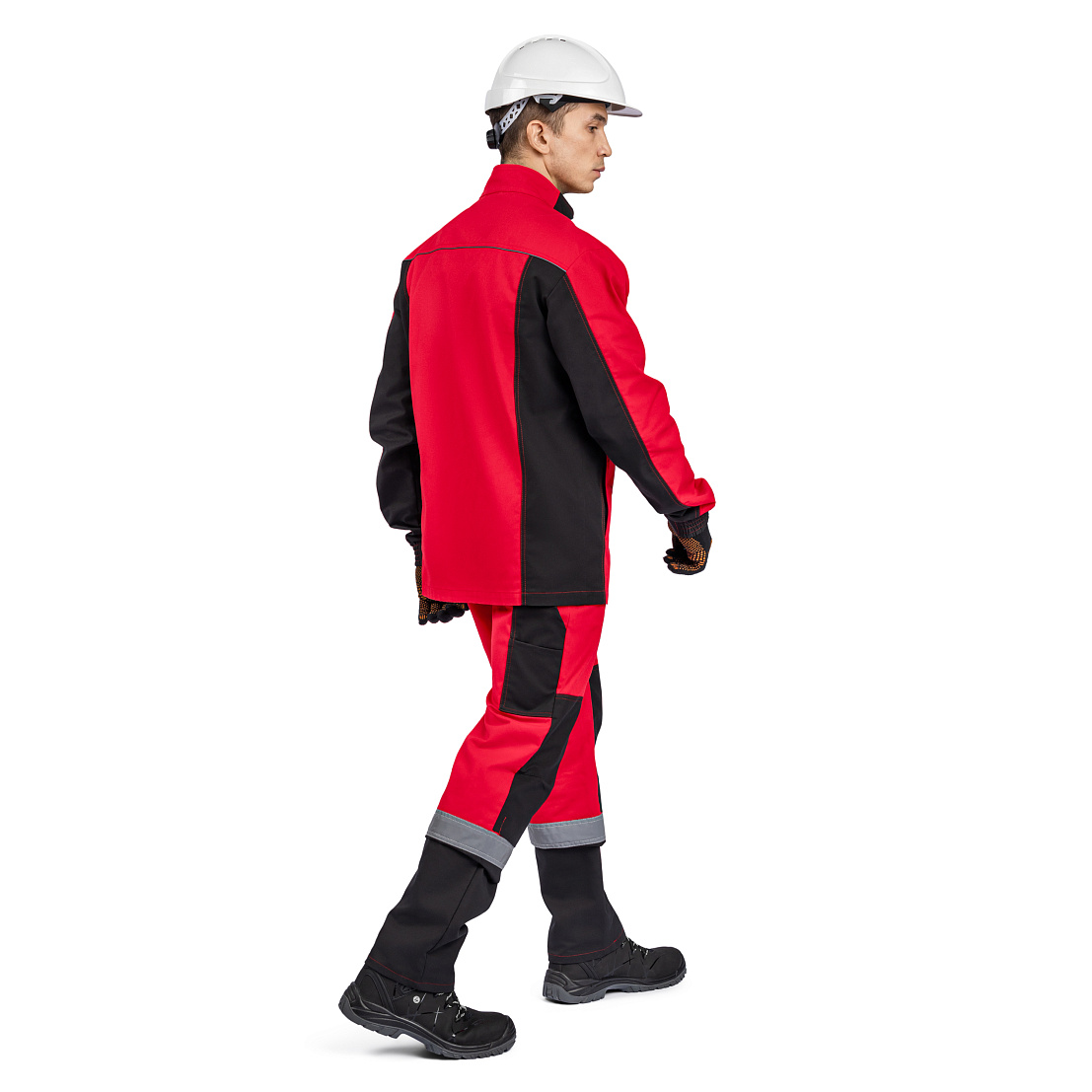 Костюм ВЯТКА (куртка/пк) красный/черный, тк.смесовая, муж.